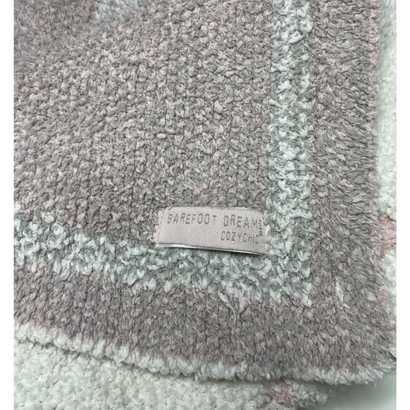 Barefoot Dreams Cozychic Bunny Baby Blanket Teacup Pink White Cream - Picture 7 of 7